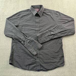 UNTUCKit Shirt Adult Large Black Button Up Long Sleeve Dress Formal Casual Men's